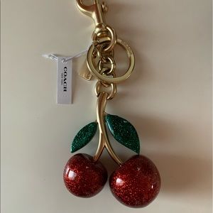 🍒Coach Glitter Cherries Key chain/ bag Charm- The Original One